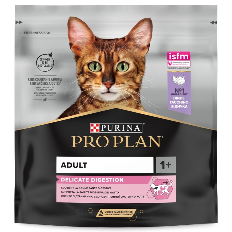 Pro Plan Delicate Digestion - Ração seca para gato com sensibilidade digestiva - Peru