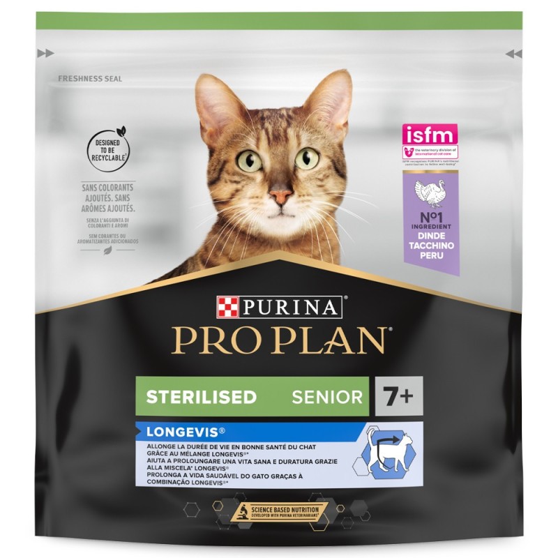 Pro Plan Sterilised Senior Longevis 7+ - Ração seca para gato sénior esterilizado - Peru