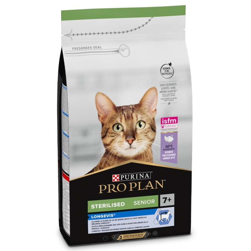 Pro Plan Sterilised Senior Longevis 7+ - Ração seca para gato sénior esterilizado - Peru