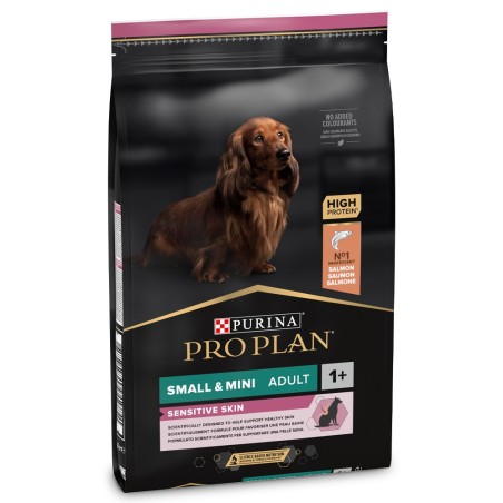 Pro Plan Sensitive Skin Small & Mini - Ração seca para cão adulto pequeno com pele sensível - Salmão