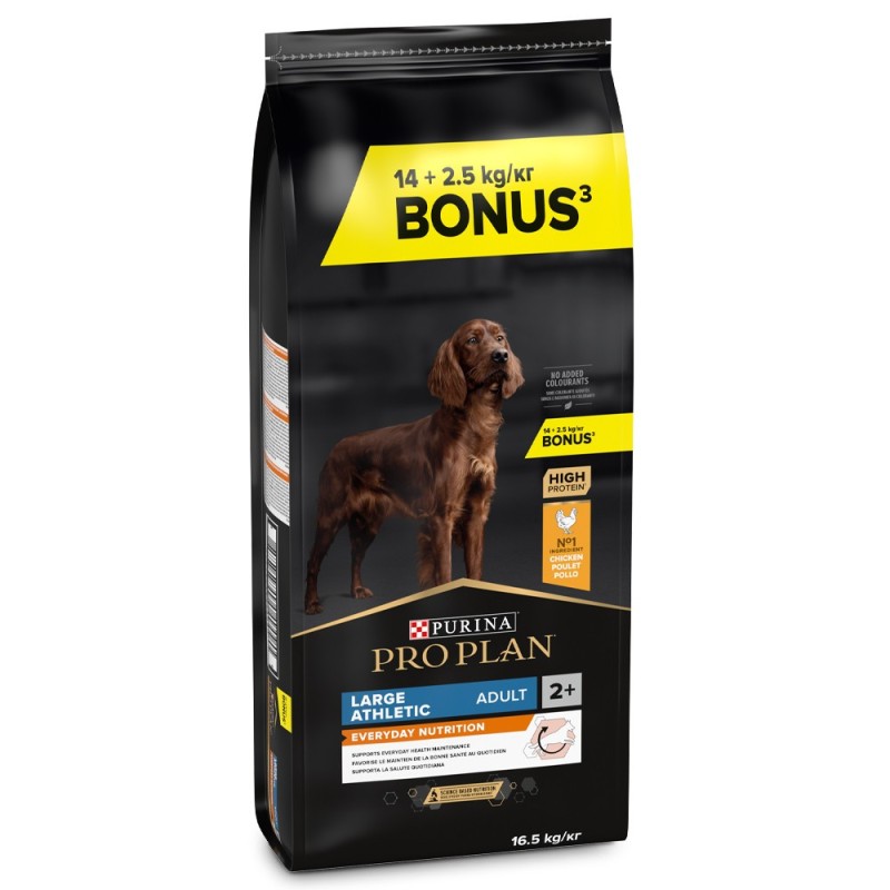 Pro Plan Everyday Nutrition Large Athletic 14+2,5 kg GRÁTIS - Ração seca para cão adulto grande - Frango