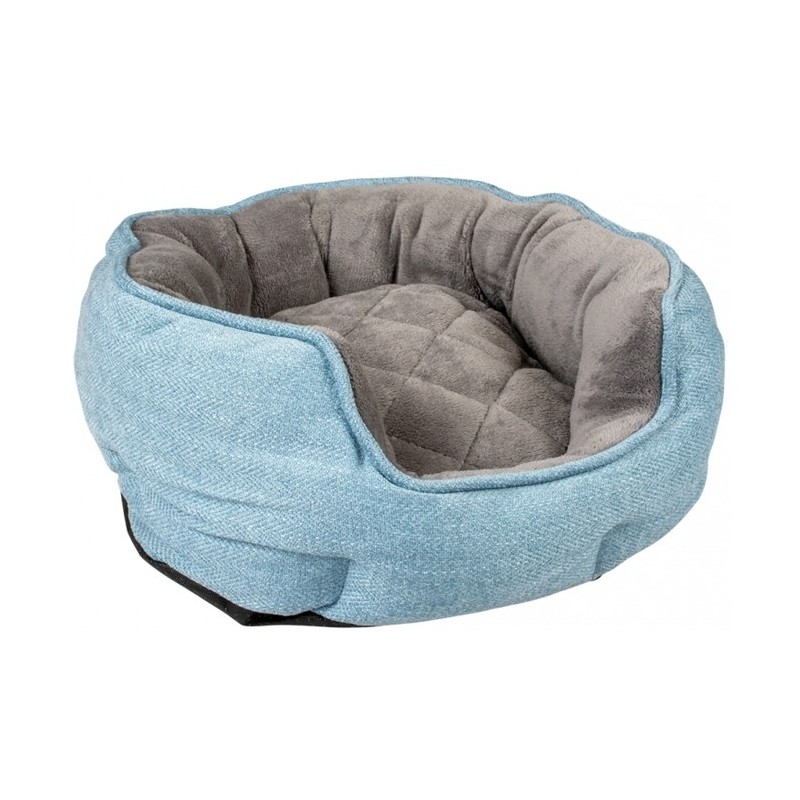 Duvo Plus Cama oval para cão Tweed Sky