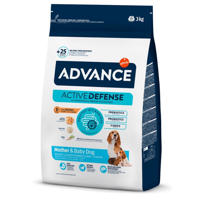 Advance Mother Dog & Inicial - Ração seca para cadela gestante/lactante e cachorro - Frango e arroz