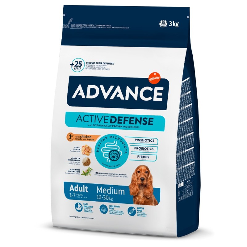 Advance Adult Medium - Ração seca para cão médio - Frango e arroz