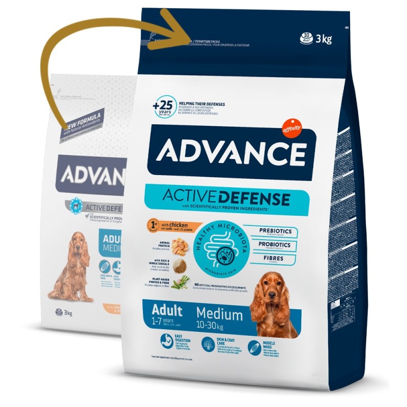 Advance Adult Medium - Ração seca para cão médio - Frango e arroz