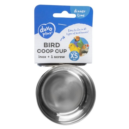 Comedouro em inox para aves - Duvo Plus
