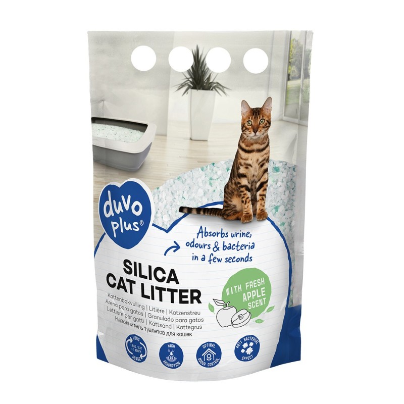 Areia sílica de maçã para gato - Duvo Plus