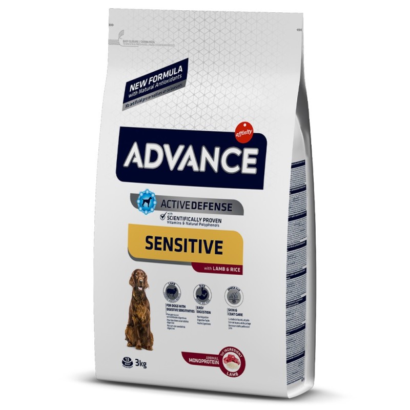 Advance Sensitive - Ração seca para cão adulto com sensibilidades - Borrego e arroz