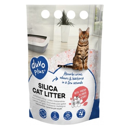 Areia sílica de flores para gato - Duvo Plus