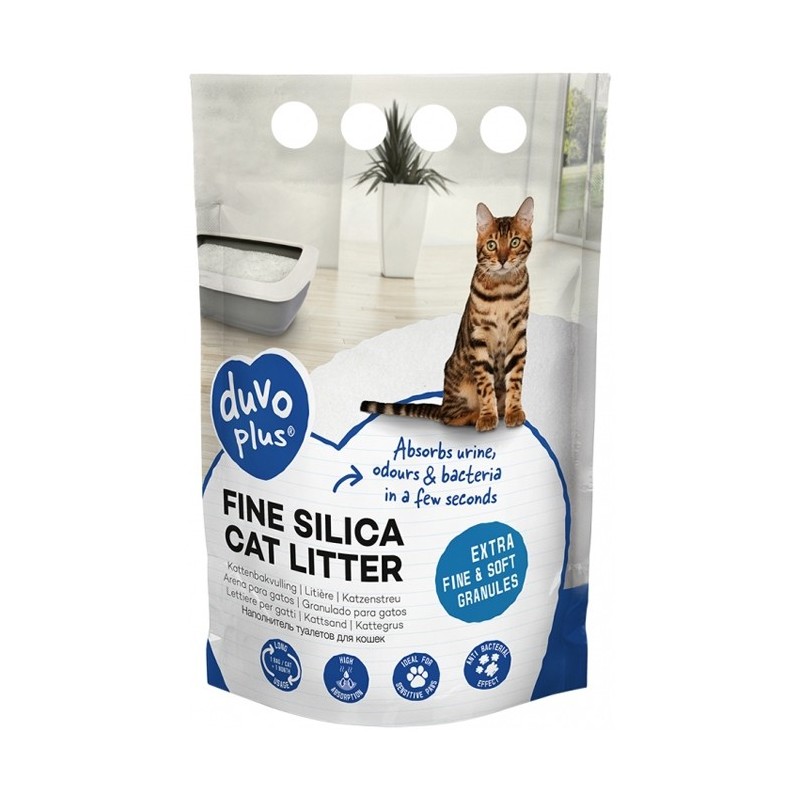 Areia sílica extra fina para gato - Duvo Plus