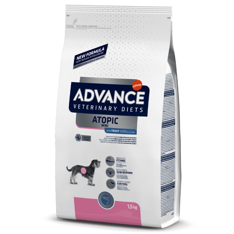 Advance VET Atopic Mini - Ração seca para cão adulto pequeno com dermatite - Truta e batata