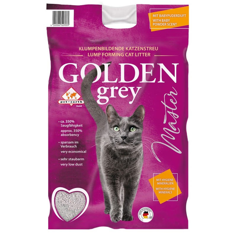 Areia Master de talco para gato - Golden Grey