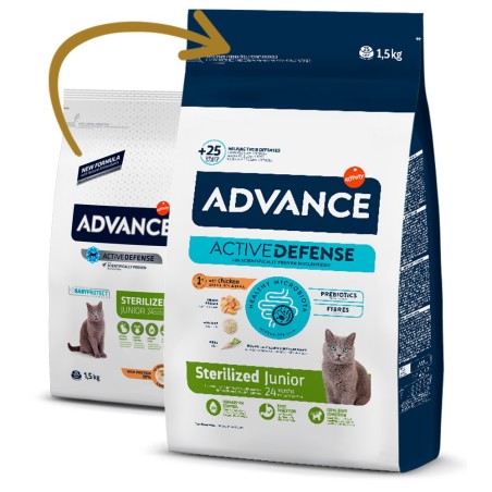 Advance Sterilized Junior - Ração seca para gatinho esterilizado - Frango e arroz