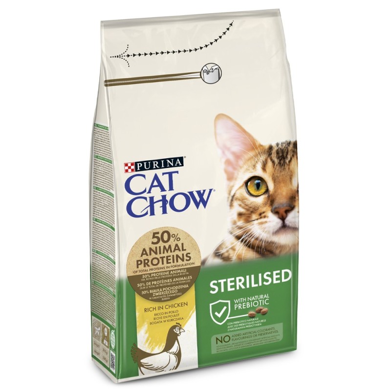 Cat Chow Sterilised - Ração seca para gato adulto esterilizado - Frango