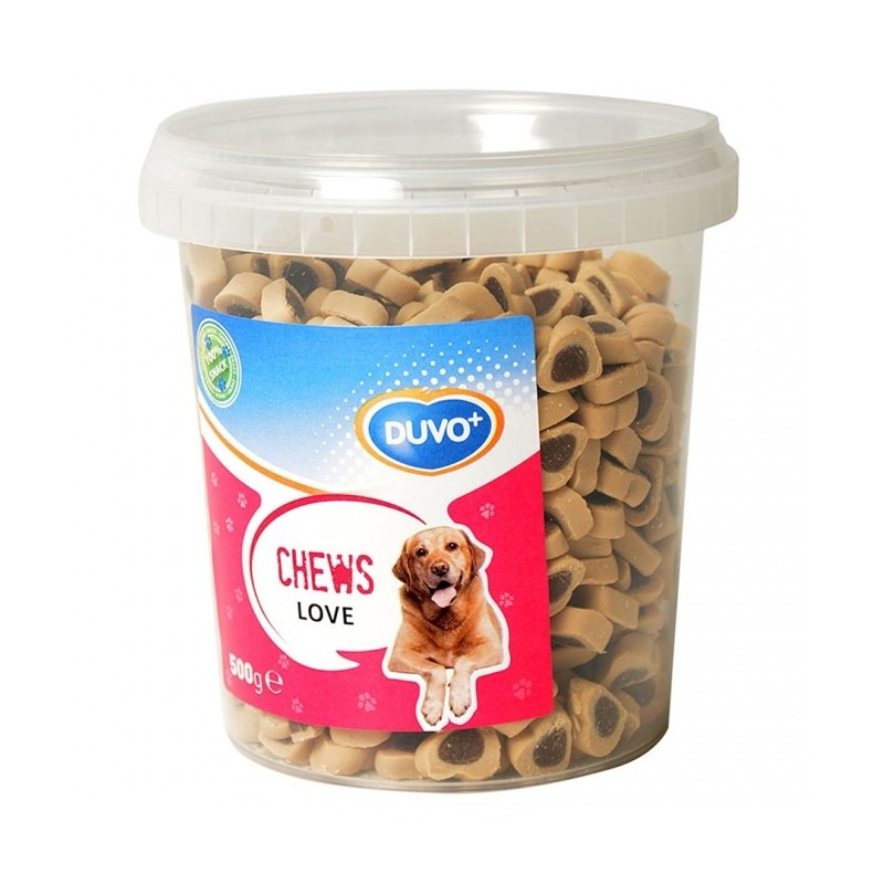 Snacks em forma de coração para cães - Duvo Plus Chews Love