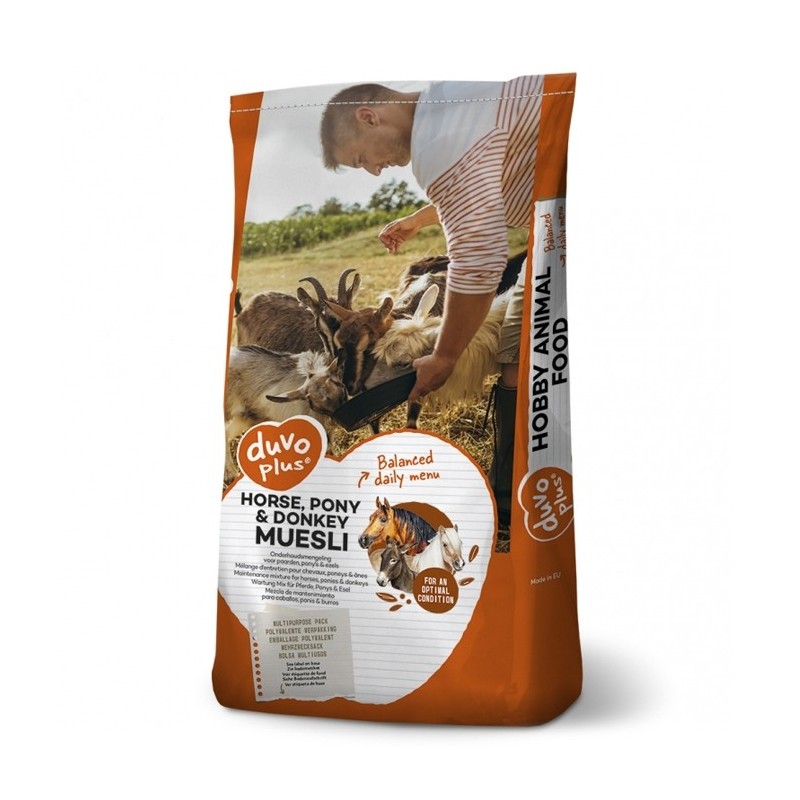 Duvo Plus Muesli para cavalos, póneis e burros