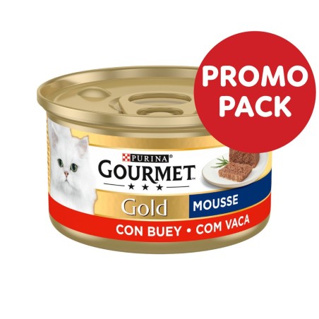 Gourmet Gold Mousse para gato - Vaca