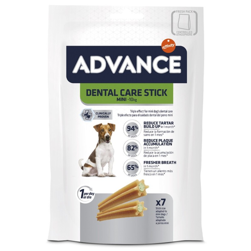 Advance Dental Care Stick Mini - Snacks para o cuidado dentário para cães pequenos