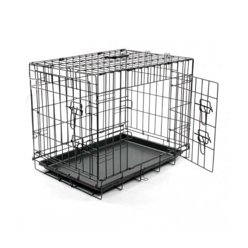 Duvo Plus Jaula Transportadora Preta Dog Crate c/ 2 Portas