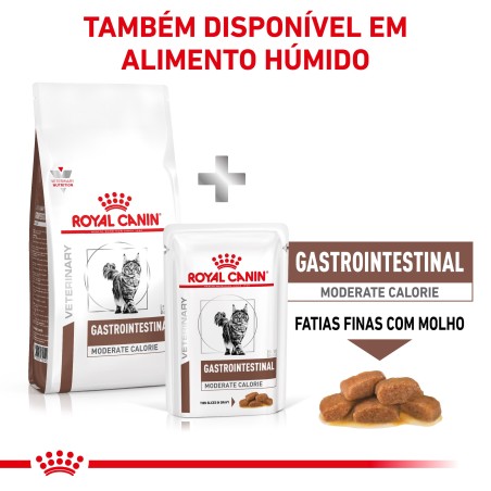 Royal Canin VET Gastrointestinal Moderate Calorie - Ração seca para gato adulto com problemas digestivos