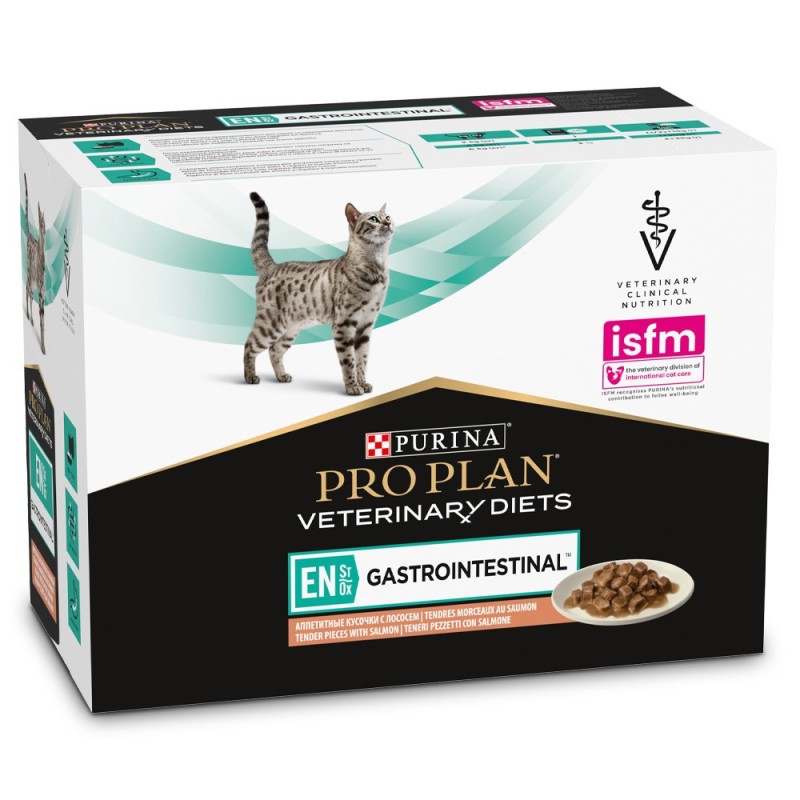 Pro Plan VD EN Gastrointestinal - Alimento em molho para gato com distúrbios digestivos - Salmão