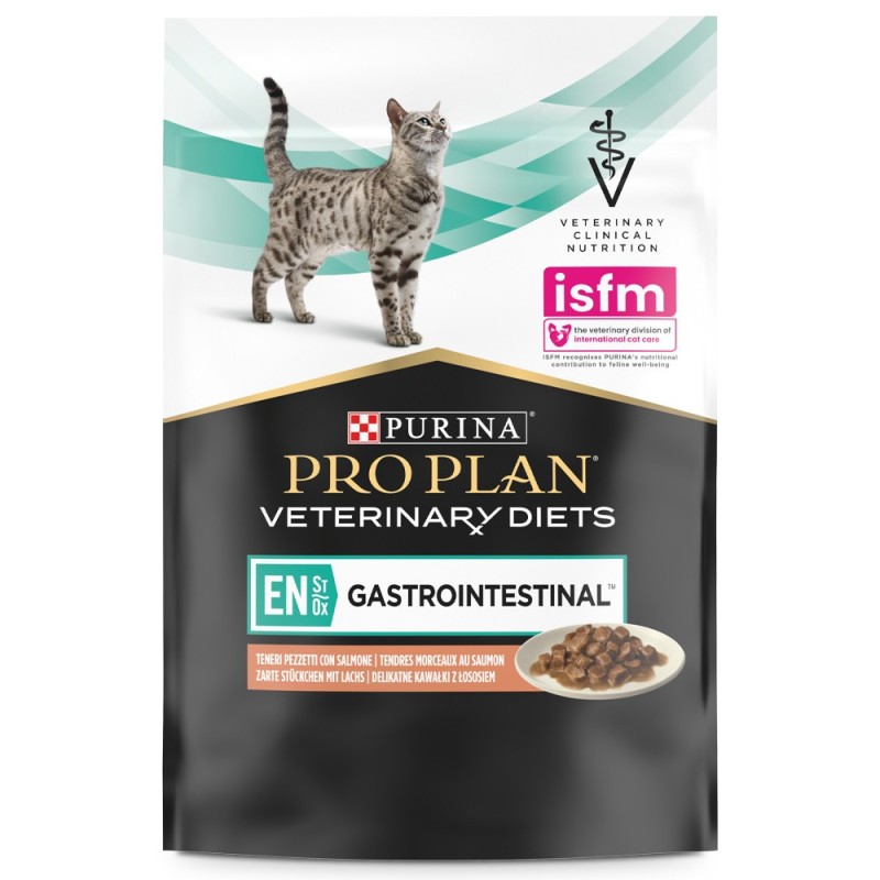 Pro Plan VD EN Gastrointestinal - Alimento em molho para gato com distúrbios digestivos - Salmão