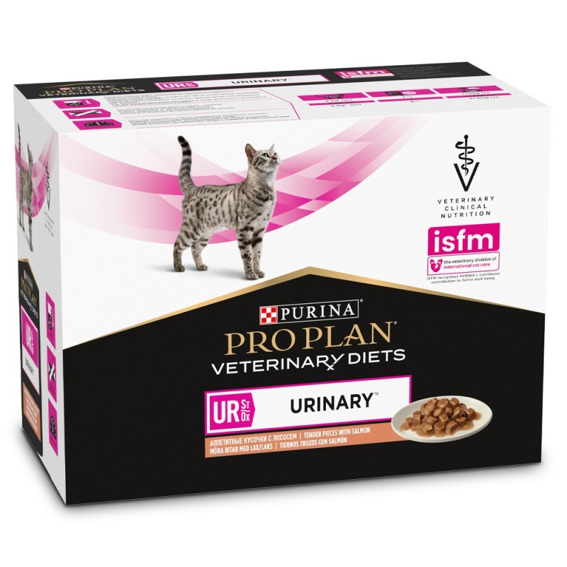 Pro Plan VD UR Urinary - Alimento em molho para gato com problemas urinários - Salmão