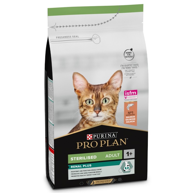 Pro Plan Sterilised Renal Plus - Ração seca para gato adulto esterilizado para suporte da função renal - Salmão