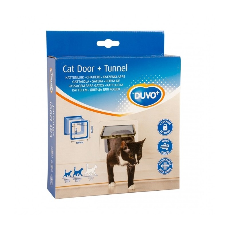 Duvo Plus Porta para Gato com Túnel