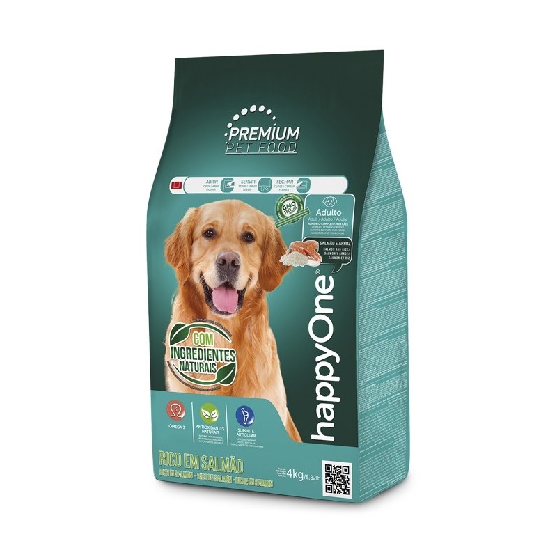 happyOne Premium - Ração seca para cão adulto - Salmão