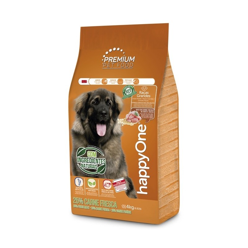 happyOne Premium Raças Grandes - Ração seca para cão adulto - Aves