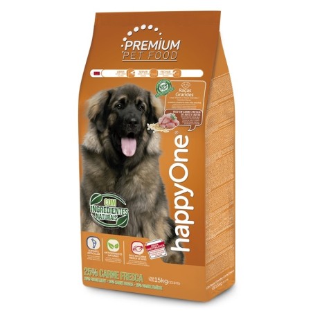 happyOne Premium Raças Grandes - Ração seca para cão adulto - Aves