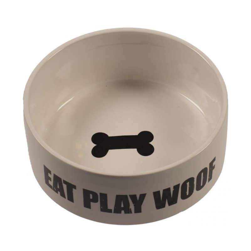 Duvo Plus Gamela Cerâmica Eat Play Woof