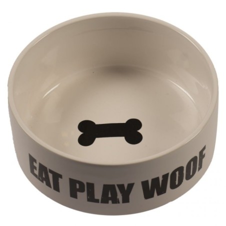Duvo Plus Gamela Cerâmica Eat Play Woof
