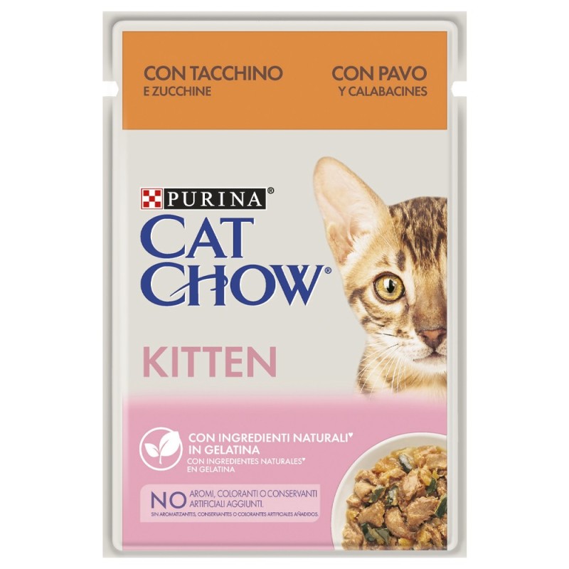 Cat Chow Kitten Peru e Curgete em molho