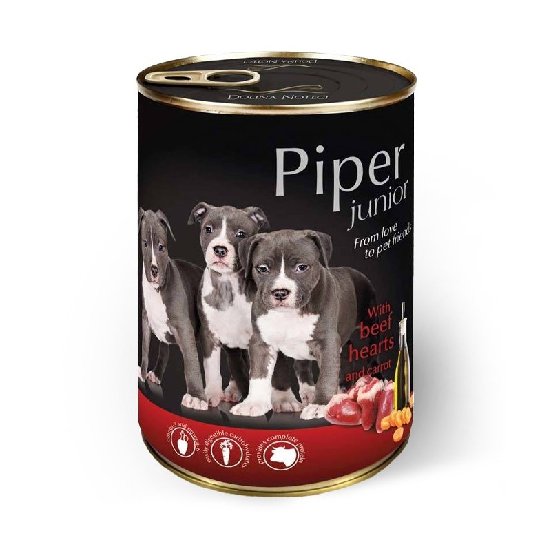 Piper Junior - Alimento em patê para cachorro - Coração de vaca e cenoura