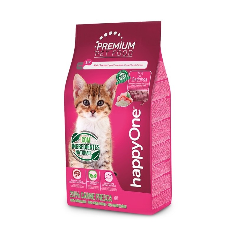 happyOne Premium - Ração seca para gatinhos - Aves