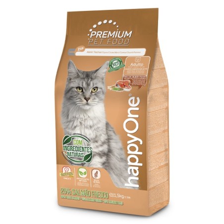 happyOne Premium - Ração seca para gato adulto - Salmão