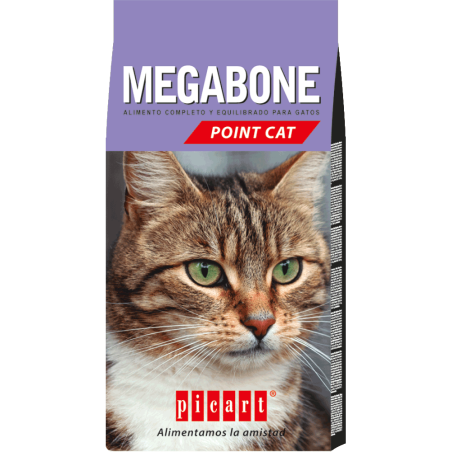 Picart Megabone Point Cat - Ração seca para gato adulto