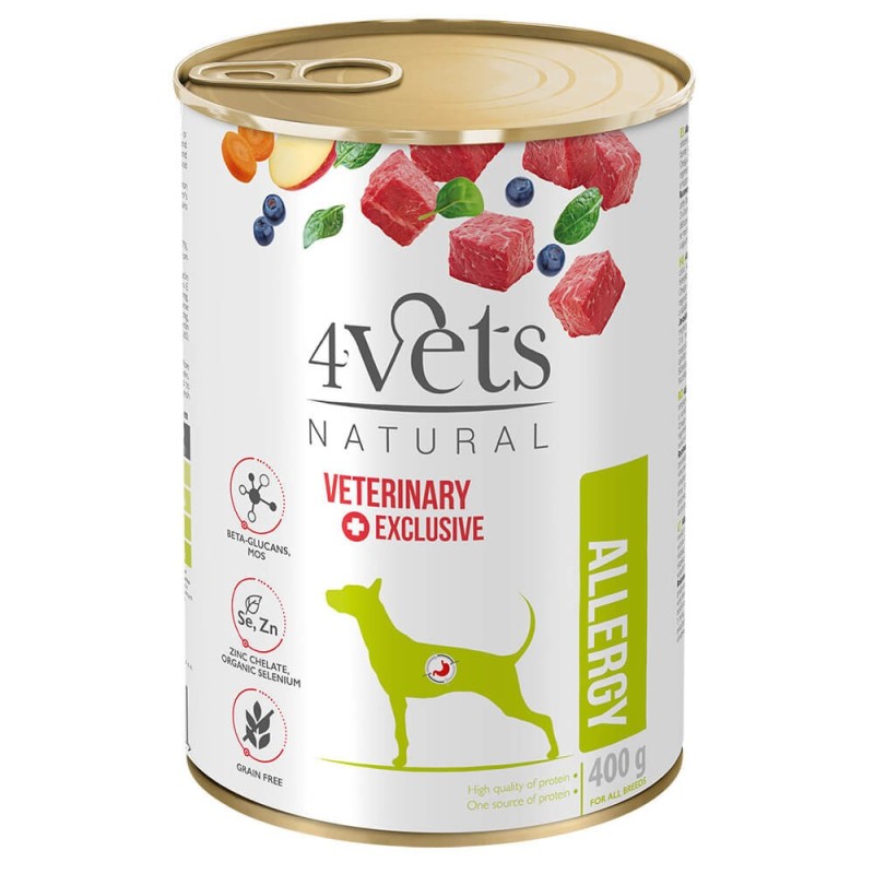 4Vets Allergy - Alimento em patê para cão adulto com alergias