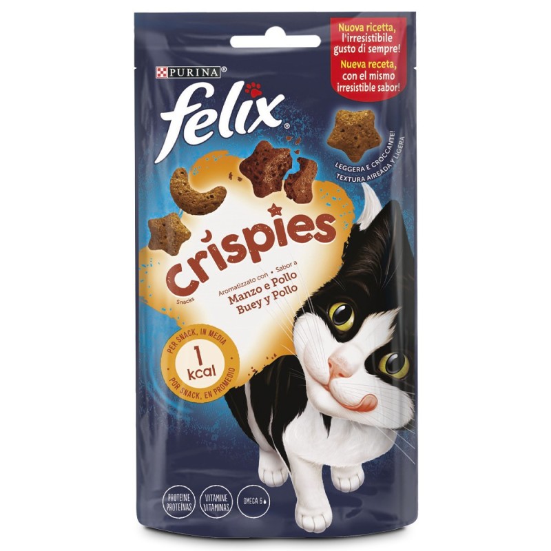 Snacks para gato - Felix Crispies - Vaca e frango