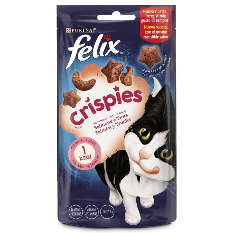 Snacks para gato - Felix Crispies - Salmão e truta