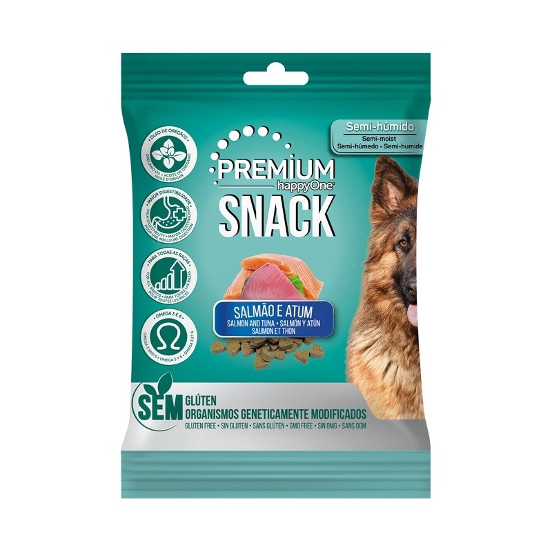 happyOne Premium Snacks Salmão e atum para Cão