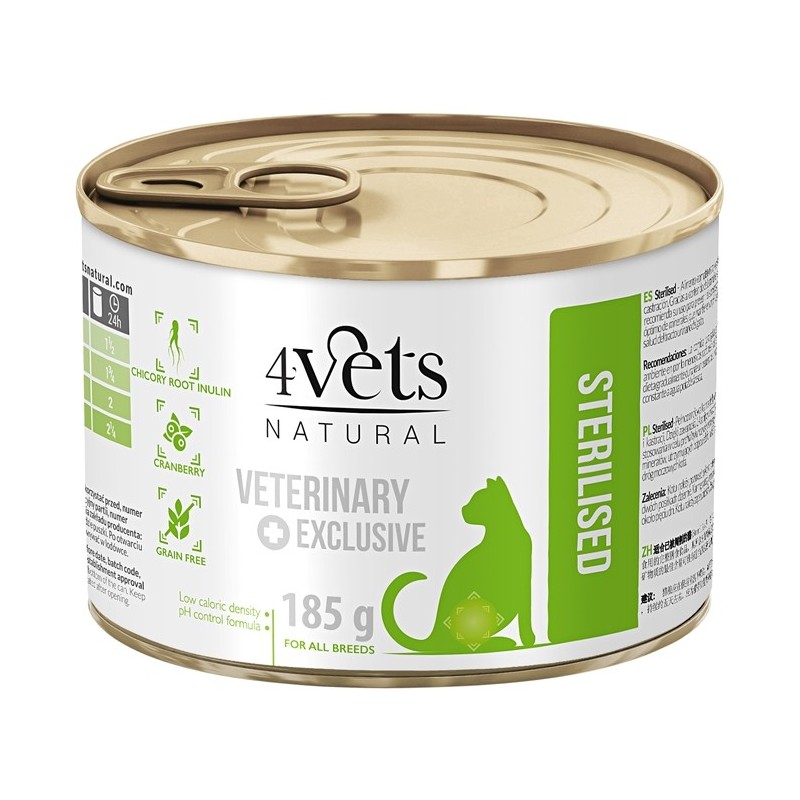 4Vets Sterilised - Alimento em patê para gato esterilizado