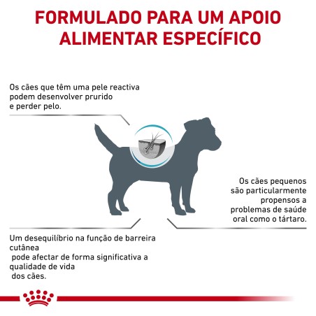 Royal Canin VET Skin Care Small Dogs - Ração seca para cão adulto pequeno com dermatite e queda de pelo