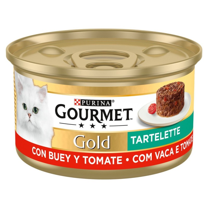 Gourmet Gold Tartelette para gato - Vaca e tomate