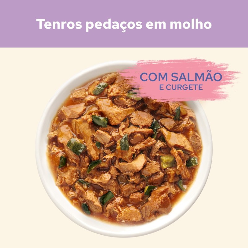 Cat Chow Sensitive Gato adulto Salmão e curgete Húmida