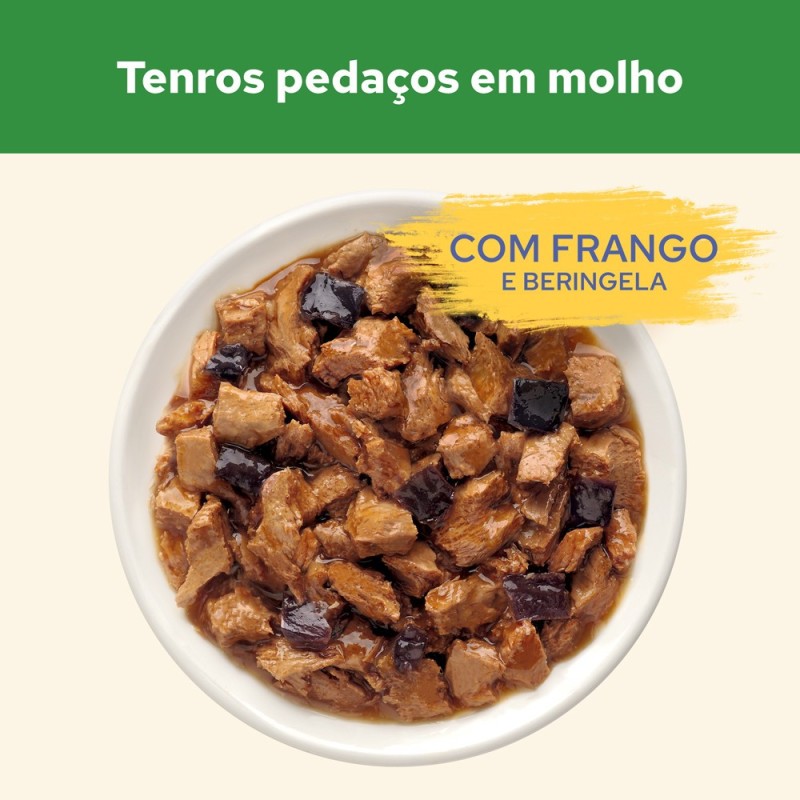 Cat Chow Sterilised Gato adulto Frango e beringela em molho