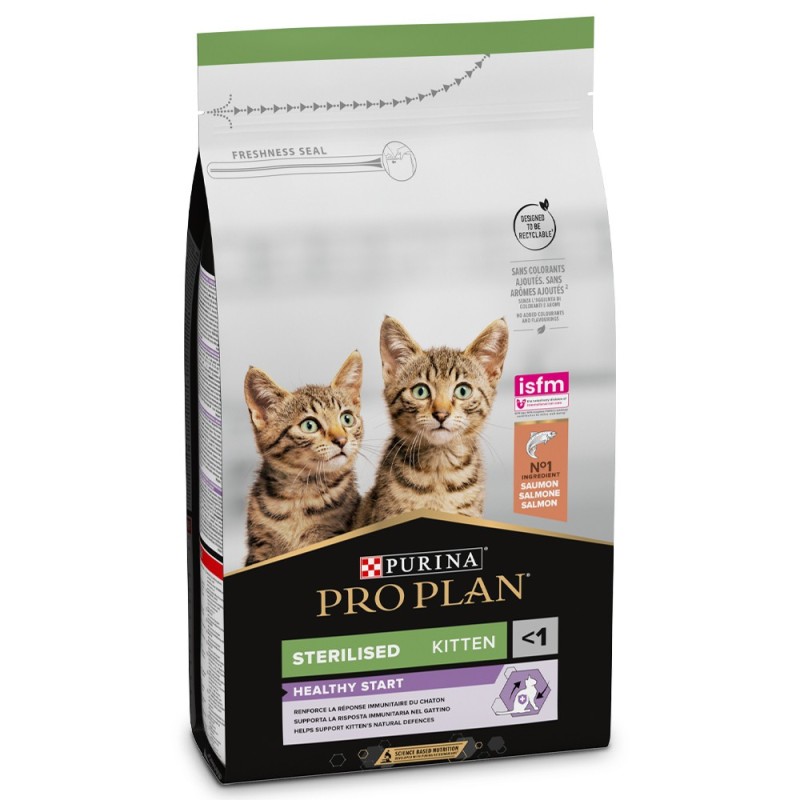 Pro Plan Sterilised Kitten Healthy Start - Ração seca para gatinho esterilizado - Salmão