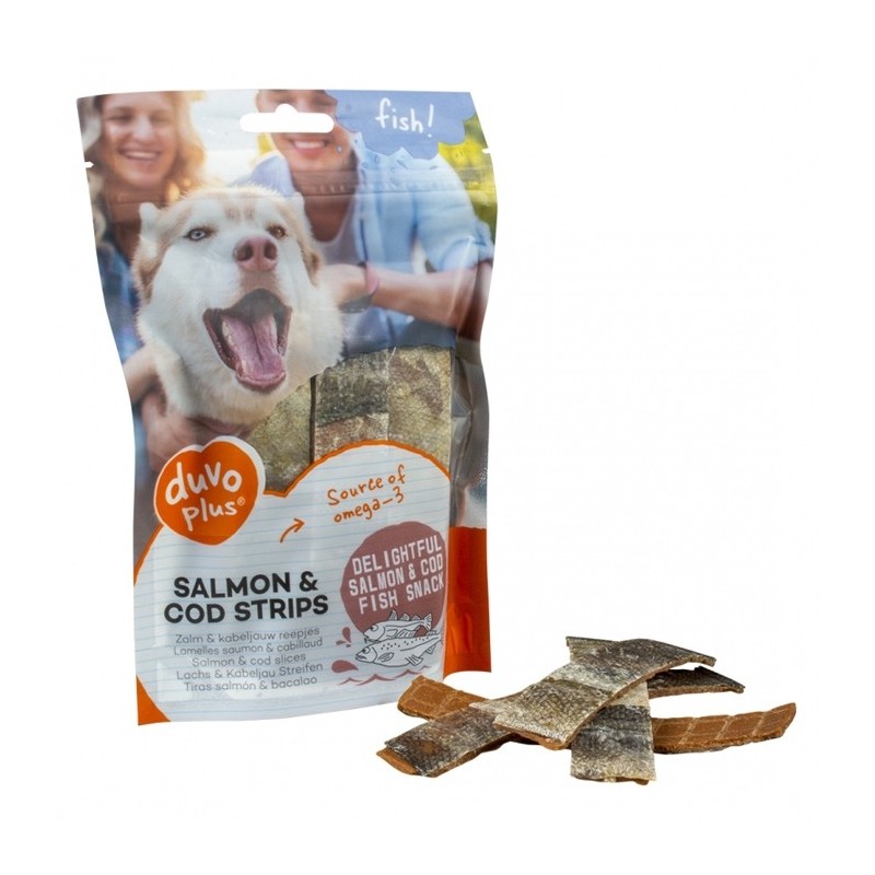 Duvo Plus Tiras de salmão e bacalhau para cão